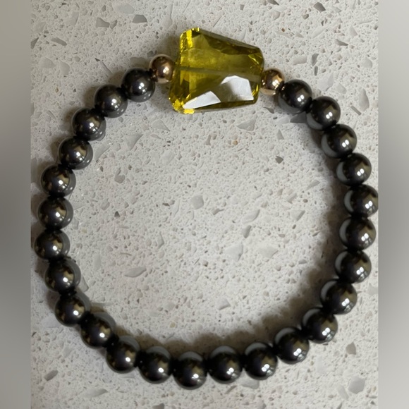 Jessica Kagan Cushman (JKC) Oxidized Silver Beads and Lemon Citrine Bracelet - Picture 2 of 7